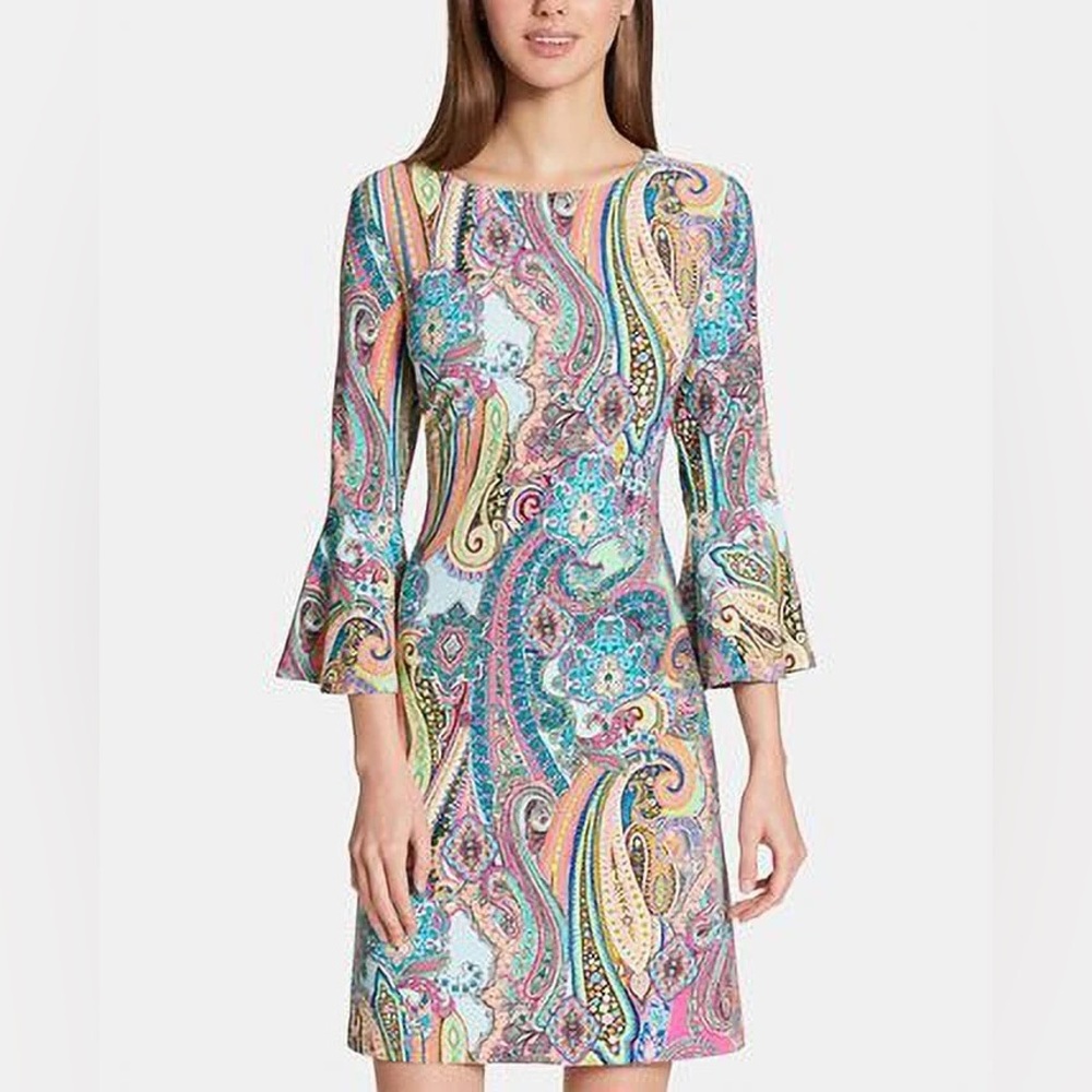 Tommy‎ Hilfiger- Multicolor Paisley Midi Dress Size 10